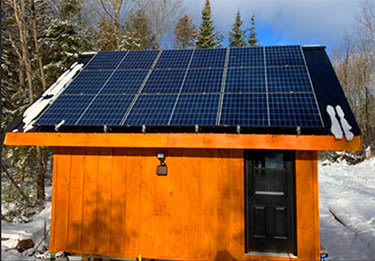 What a customer say about Microgreen solar panels and off-grid system design for his cabin.